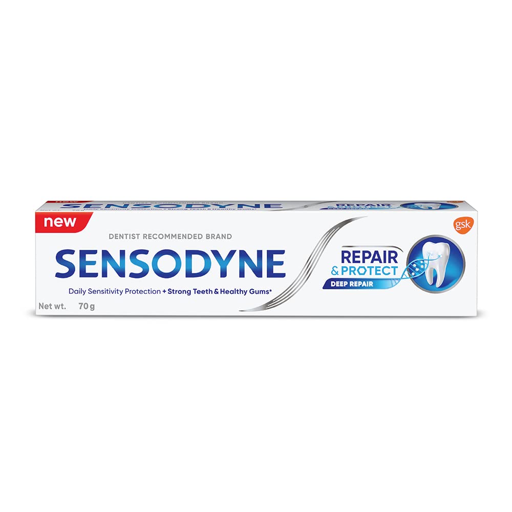 Sensodyne Toothpaste 70g Front View – Fluoride Mint Toothpaste for Sensitive Teeth